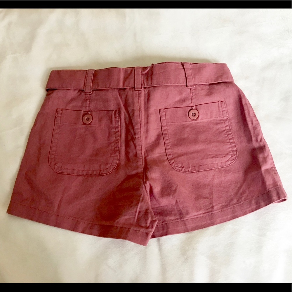 ❄️ Mauve Pink Girls Linen Blend Shorts Size 10 - Picture 2 of 3